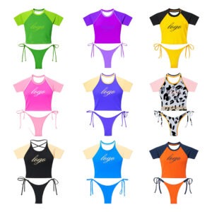 OEM swimwear production with custom logo and packaging