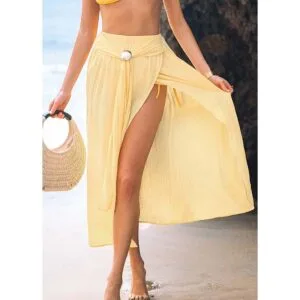 Beachside Treasure Yellow Cover-Up Sarong