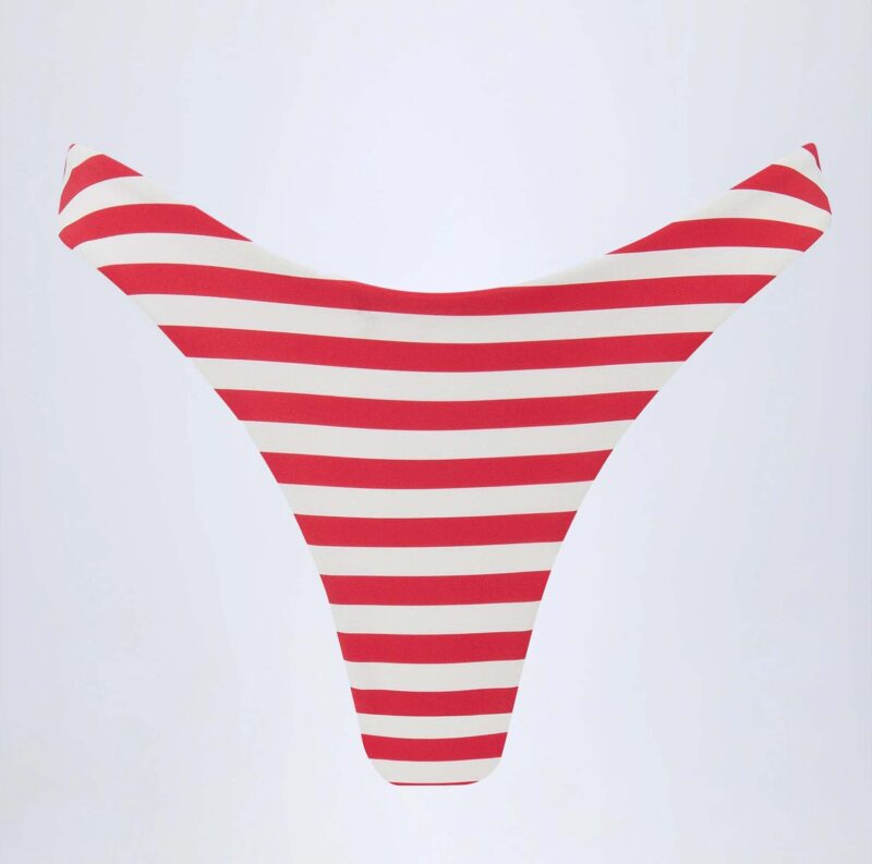 Bikini Bottoms in Cherry Red Stripe