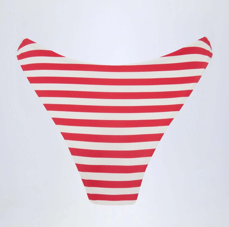 Bikini Bottoms in Cherry Red Stripe