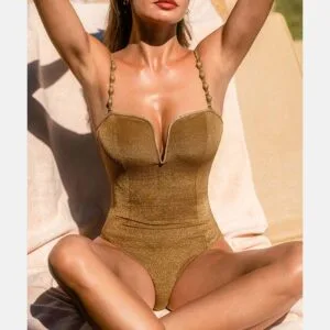 Brown Sugar Bronze One-Piece Swimsuit
