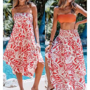 Hibiscus Blossom Tropical Maxi Skirt