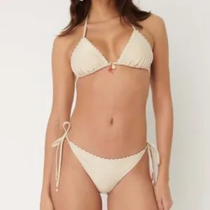 Simple Apricot Triangle Bikini