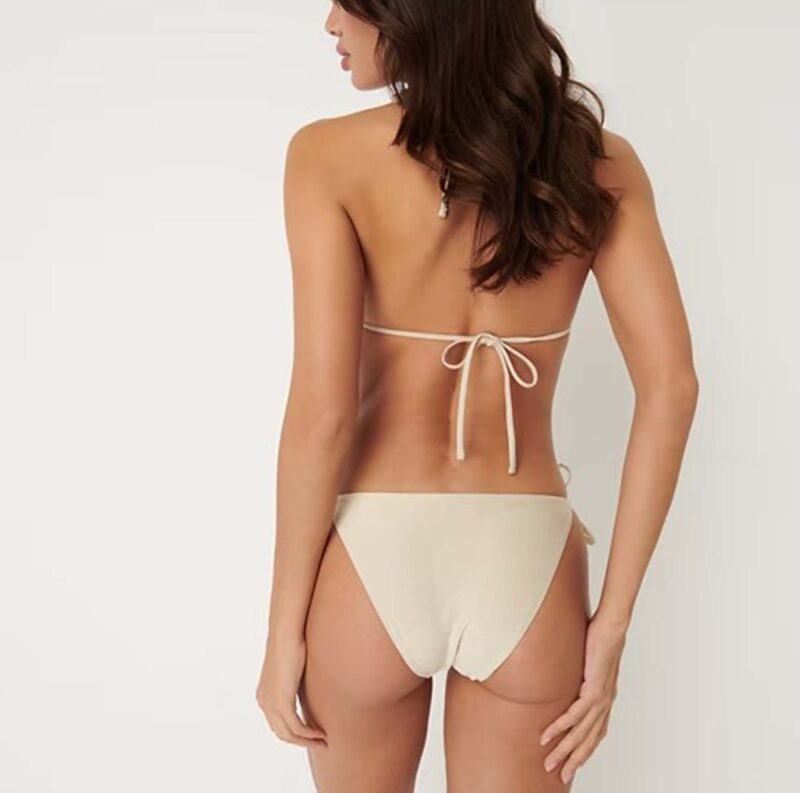 Simple Apricot Triangle Bikini - Image 2