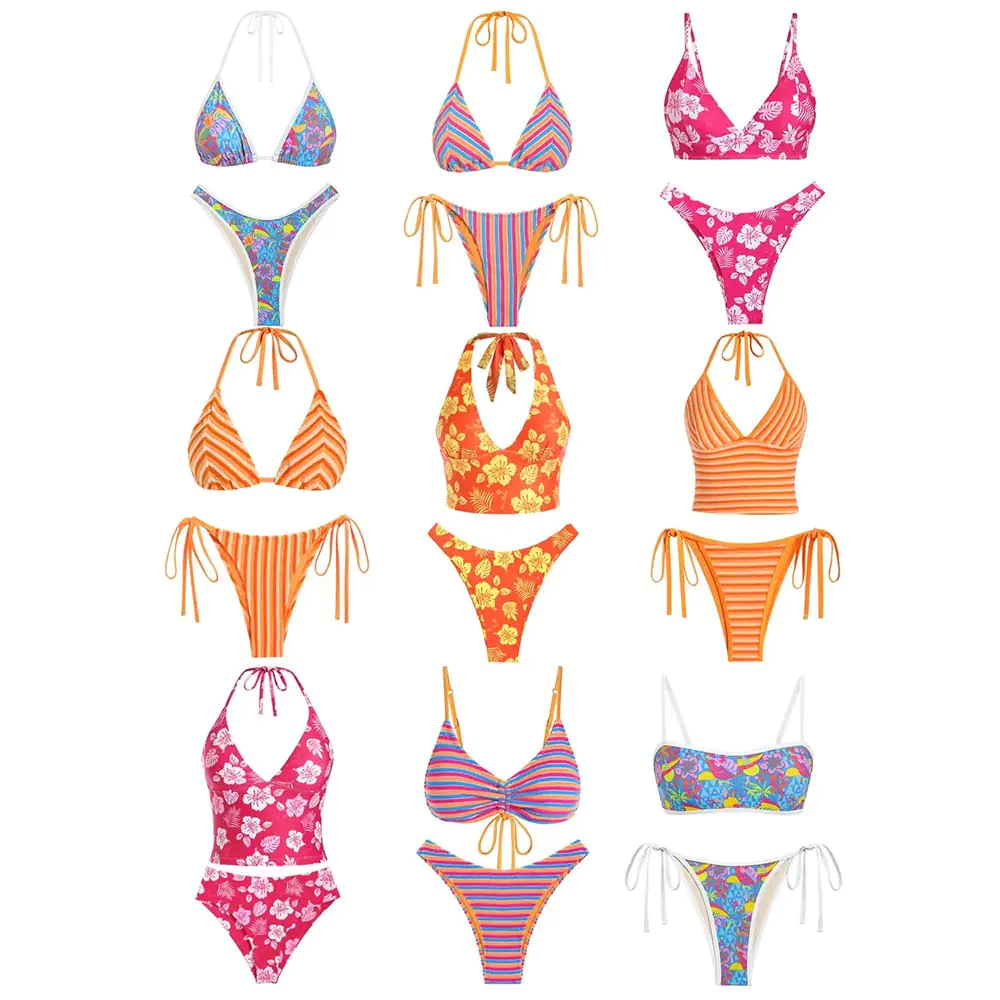 Customized Orange Bikini Swimwear - Image 2