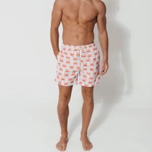 Crab Print Men’s Swim Shorts