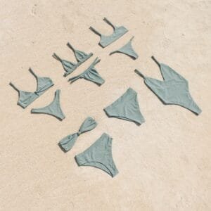 Minimalist Sage Green Bikini & One-Piece Collection