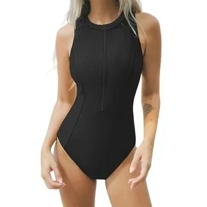 One Piece Zipper Swimsuit |