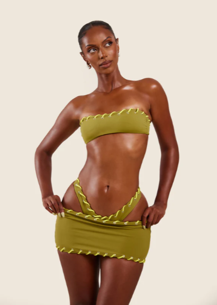 Eyelet Details Bikini