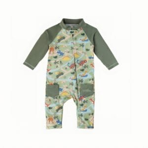 Custom Boys Full-Zip Rash Guard Swim Suit