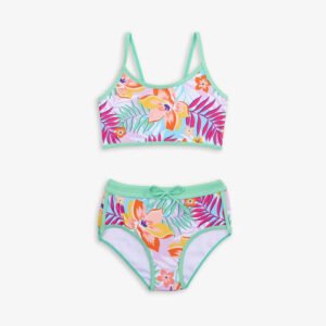 Custom Girls Floral Print Bikini Set