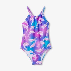 Custom Girls Printed One Piece Swimsuit