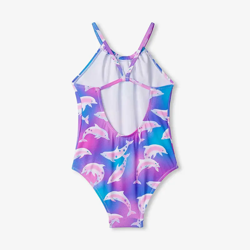 Custom Girls Printed One Piece Swimsuit - Image 2