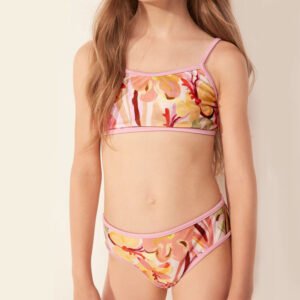 Custom Girls Floral Print Bikini Set