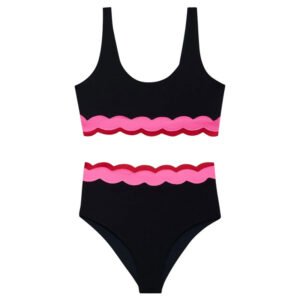 Wavy Edge Bikini Set for Girl