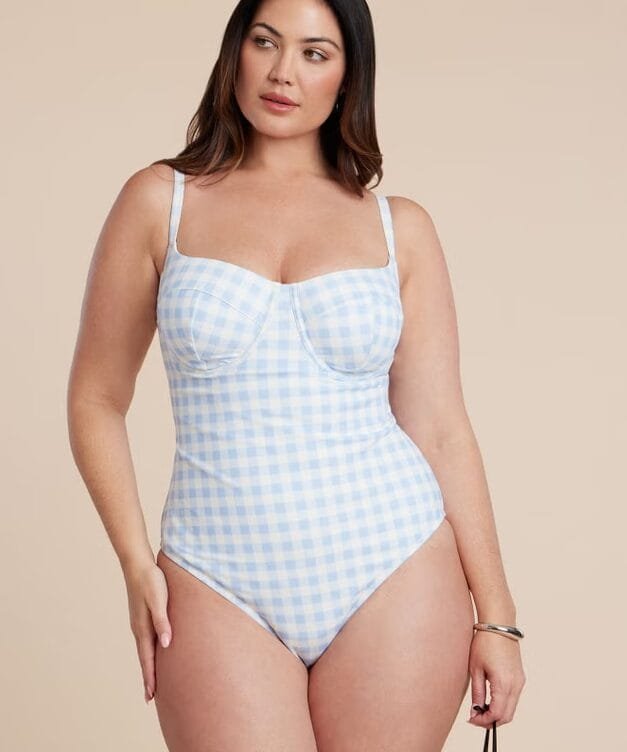Gingham Plus Size One Piece swimsuit