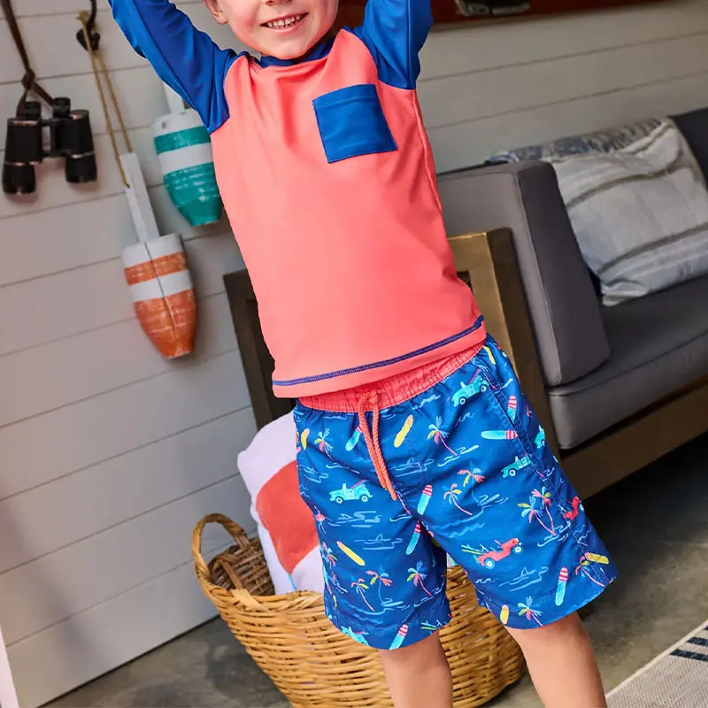 Boys Print Swim Trunks - Image 4