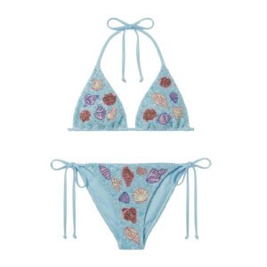 Beaded Embroidery·Triangle Bikini Set