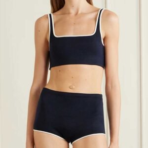 Contrast Trim Sporty Bikini Tops and Boyshorts