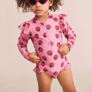 STRAWBERRY FIELDS FRILL RASH GUARD ONE PIECE SWIMSUIT (4)