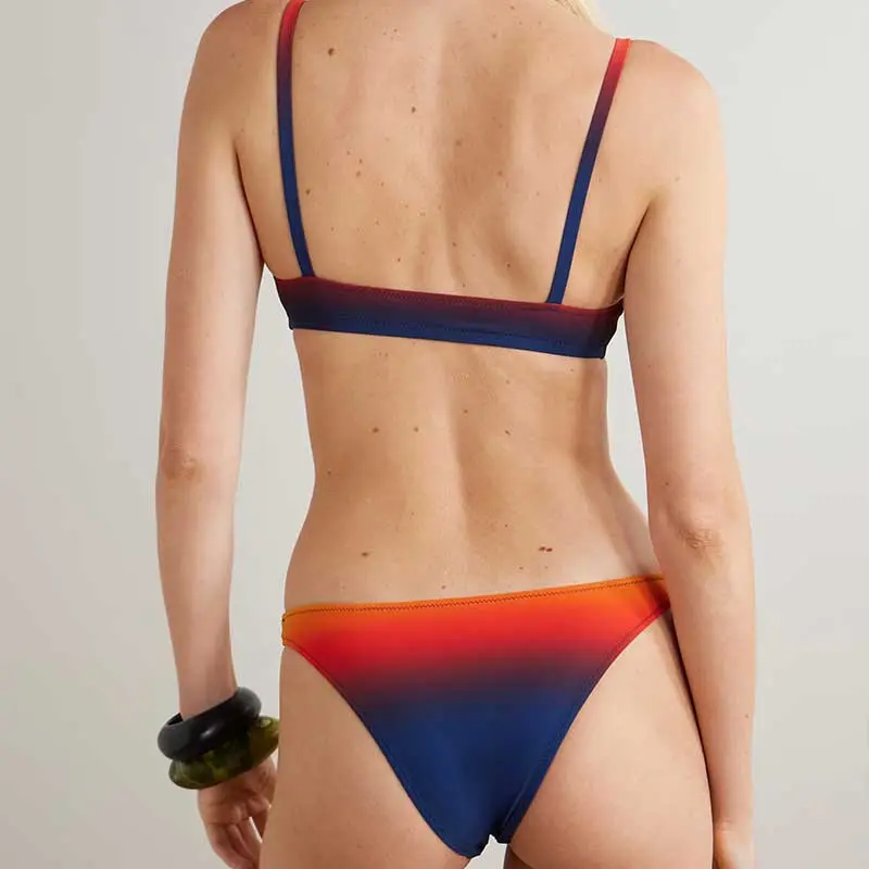 Women Gradient Print Bikini Set - Image 2