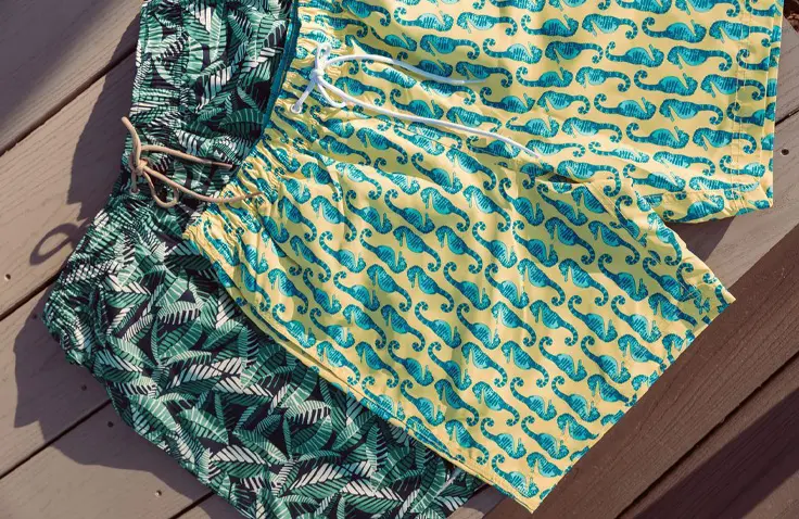 printed swim trunk