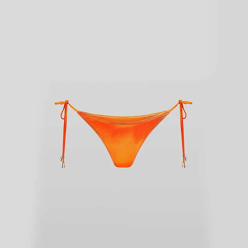 Metallic Glossy String Bikini Sets - Image 2
