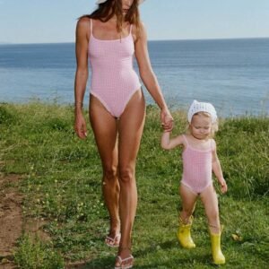 Mommy and Me Gingham One-Piece Swimsuit