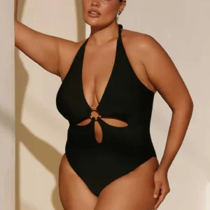Plus Size Cutout One-Piece Swimsuit
