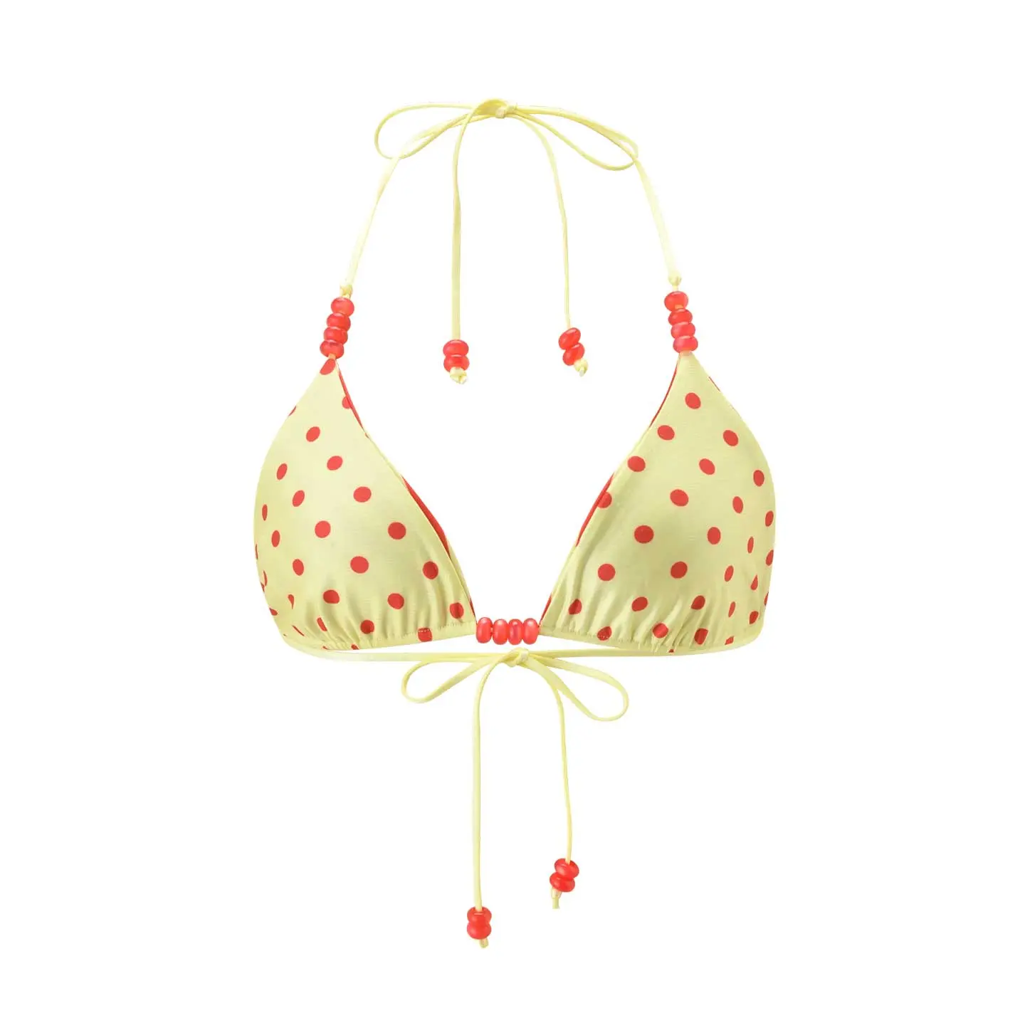 Polka Dot and Stripes Reversible Bikini Top - Image 4