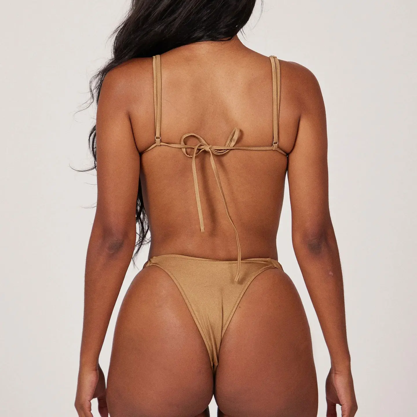 Custom Ruched Underwire High-Cut Bikini Set - Image 3