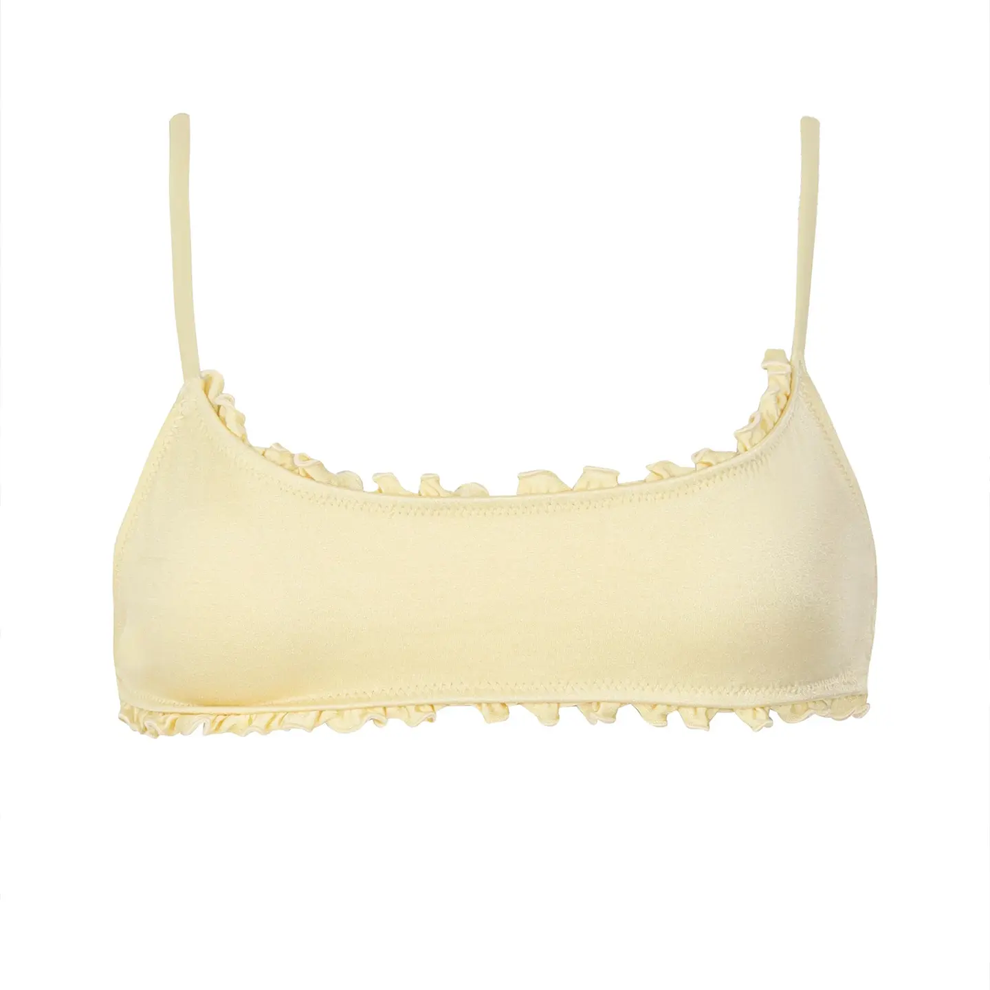 Yellow Ruffle-Trim Bikini Set - Image 3