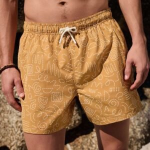 Casual Men's Board Shorts with Eco-friendly Fabric