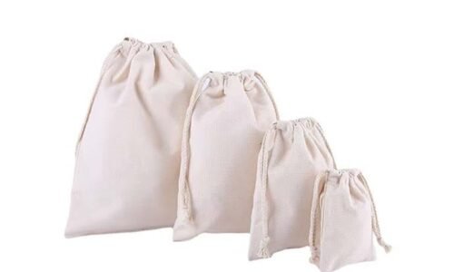 custom cotton drawstring bags for eco swimwear packaging