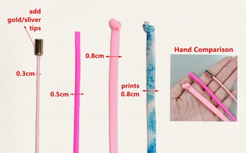 custom swimwear straps and drawstrings in assorted colors