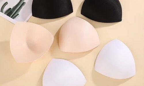 swimwear foam cups in triangle, round and push-up shapes